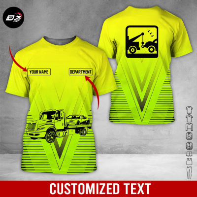 2023 Custom Name And Color Love Tow Truck All Over Printed Clothes SSr027