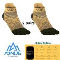 【YD】 E4824 2 Pairs Toe Barefoo Socks Crew Five Fingers Cycling Soccer Basketball Men Marathon