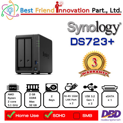 Synology DiskStation DS723+ 2-Bay NAS