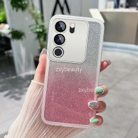 เคสนิ่มสำหรับ Vivo V29 Pro เคส VivoV29 V29E 4G 5G เคสมือถือไล่สีแวววาว Bling Bling น่ารักเคสเคสแบบแฟชั่นพร้อมกระเป๋าใส่กล้อง