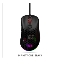 InfinityOne Mouse Wired Gaming E-sports Lightweight Hole Umbrella Rope สายอ่อน PMW3389 sensor 16000DPI