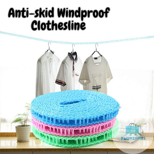 ALUMIPH Windproof Clothesline Fencetype Clothesline Nonslip Drying