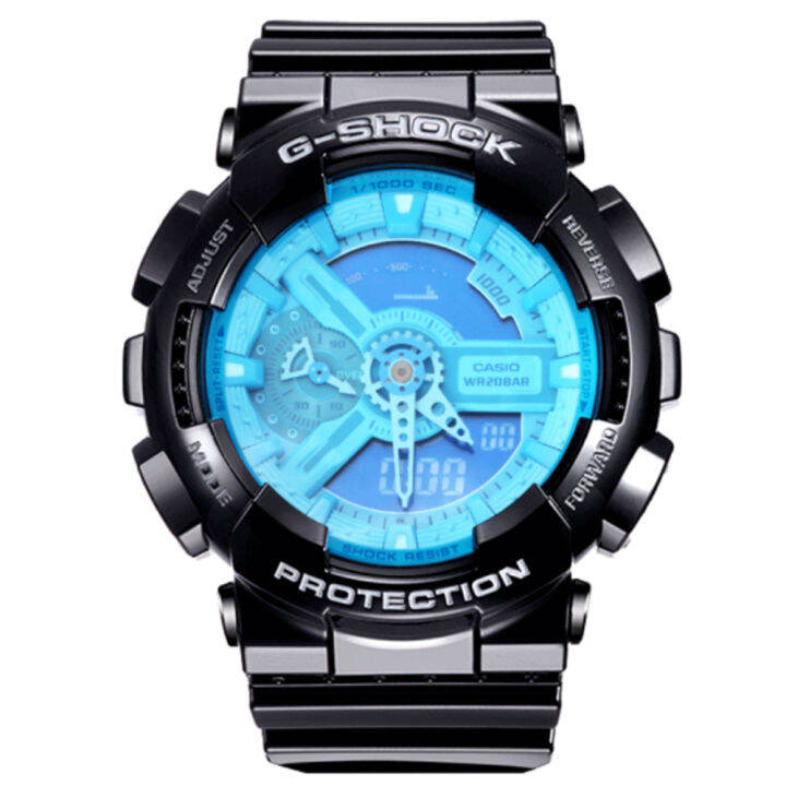 นาฬิกากีฬาผู้ชาย-g-shock-ga110-ต้นฉบับ-แสดงเวลาคู่-กันน้ำได้ถึง-200-เมตร-กันกระแทกได้-โลกเวลา-แสง-led-อัตโนมัติ-รับประกัน-4-ปี-ga-110b-1a2-ใหม่แท้