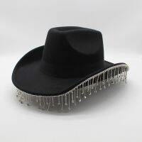 ใหม่ที่ทำด้วยมือ Rhinestone รู้สึก Fedoras หมวกสำหรับผู้หญิงที่สง่างามปีกกว้างอย่างเป็นทางการแต่งงานหมวกพรรคชุดหมวก