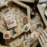 46 Pcs/pack Vintage Travel Famous building Mini Paper Sticker Diary Decoration DIY Scrapbooking Label Seal Sticker Stationery Stickers Labels
