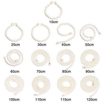 WONDERFUL High Quality Pearl Strap Pearl Belt Long Beaded Chain Bags Handbag Handles Accessories 13 Sizes Fashion Shoulder Bag Straps DIY purse Replacement