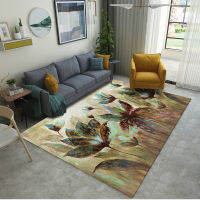 Modern Brief Carpets Green Leaf Printed Area Rugs Bedroom Study Entrance Carpet Non-slip Washable Rug Drop Shipping tapis salon