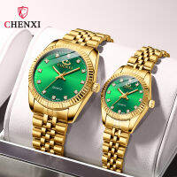 CX-004A กันน้ำ600166ผู้หญิงผู้ชายธุรกิจนาฬิกาคู่รักทอง