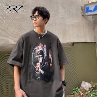 2 rz mens cotton short sleeve T-shirt printing T-shirt American male port of youth men and women with the wind with loose half sleeve --ntx230801✤