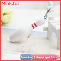 Ministar พวงกุญแจลูกโบว์ลิ่งจำลองพวงกุญแจเครื่องประดับในรถยนต์พวงกุญแจกีฬาพวงกุญแจรถเสน่ห์อุปกรณ์เสริมสำหรับผู้ชายผู้หญิงของขวัญ