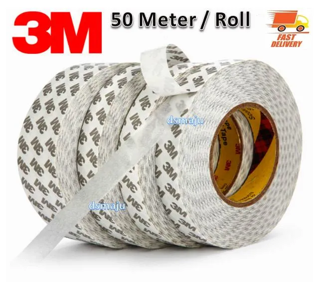 3m Double Side Tape 50 Meter High Performance 9080a Ultra Thin Double Sided Tape Clear Adhesive Lazada