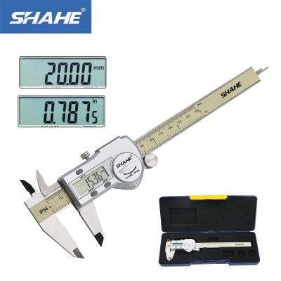 SHAHE ดิจิตอล Caliper 0-150 Mm/6 "สแตนเลสดิจิตอลเวอร์เนียร์คาลิเปอร์ไมครอนเครื่องวัดอิเล็กทรอนิกส์