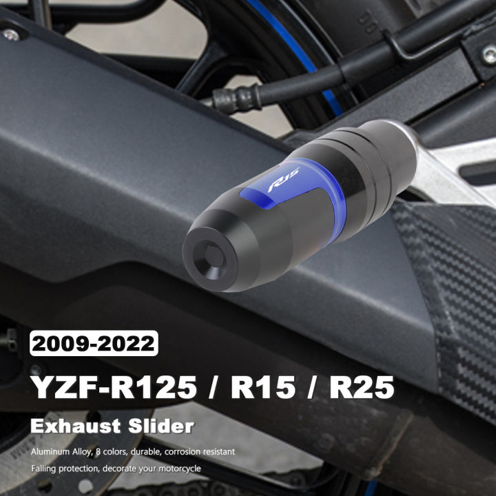 Ống xả trượt bảo vệ YZF-R125 Sụp Đổ Pad bảo vệ CNC nhôm cho Yamaha ...