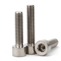 2-5pc/lot DIN912 TA2 GR2 m2 m2.5 M3 M4 M5 M6 M8 M10 Pure Titanium hex socket cap head screw