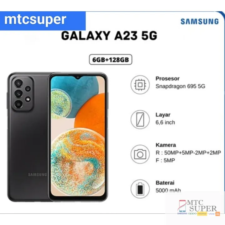 SAMSUNG A23 6/128 4G | 5G GARANSI RESMI | Lazada Indonesia