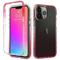 เคสสีไล่ระดับสีใสสูง360,เคสโทรศัพท์กันตกสำหรับ Iphone 13 Pro Max 12 Pro Max 11 Pro Max Xs Max Xr Ipod Touch 5/6/7