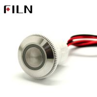 22mm Stainless Steel anti front IP68 2NO v 5v 6v 12v 24v Ring LED push button switch with wire leads