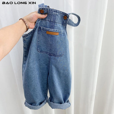 BAOLONGXIN กางเกงยีนส์สำหรับเด็กผู้หญิง,กางเกงยีนส์แฟชั่นใหม่กางเกงลำลองเรียบง่ายสำหรับเด็กผู้ชาย
