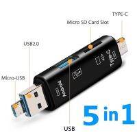 5 In 1 Multifunction Usb 2.0 Type Cusbmicro Usbtfsd Memory Card Reader OTG Card Reader Adapter อุปกรณ์เสริมศัพท์มือถือ