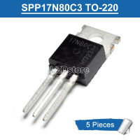 5ชิ้น17N80C3ถึง220 SPP17N80C3 17A 17N80 TO220/800V N-Channel ทรานซิสเตอร์ใหม่แบบดั้งเดิม IC