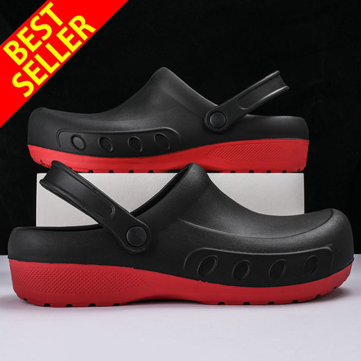 Ready Stock Men Chef Clogs Men Kitchen Shoes EVA Injection Shoes Anti ...