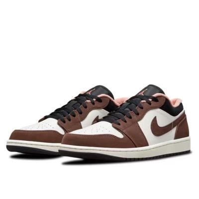 [HOT] Original✅ NK* Ar J0dn 1 Low "Mocha- Brown-" White Brown Mens And Womens Basketball Shoes Couple Skateboard Shoes Casual Shoes {Limited time offer}