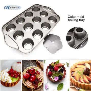 2 Pack Mini Muffin Cheesecake Pan with Removable Bottom, 12 Cavity