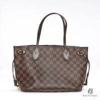 LOUIS VUITTON NEVERFULL MM BROWN DAMIER EBENE CANVAS GHW