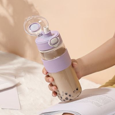【CC】❅♤☒  Outdoor Bottle Large Capacity with Plastic Kettle Straigh Drinking Bottles Student Drink Cups