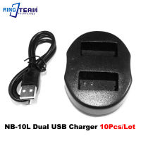 10 NB10L NB-10L แบตเตอรี่ Dual USB Charger สำหรับ Canon Powershot SX40 SX50ชิ้นล็อต G3 G15 G16 HS กล้องดิจิตอล