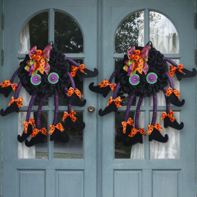 Halloween Decoration Door Nightmares Wreath Lightweight and Easy to Mounted Wreath for Front Door Window Decoration