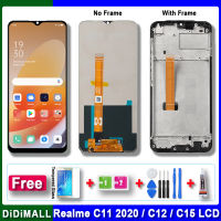 100% จอแสดงผลเดิมสำหรับ OPPO Realme C11 C15 C12จอสำรองสัมผัสหน้าจอ LCD สำหรับ C11 Realme หน้าจอ LCD 2020 RMX2185