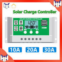 【จัดส่งในวันเดียวกัน】30A MPPT Solar Charge Controller แผงชาร์จพลังงานแสงอาทิตย์ จอแสดงผล Dual USB 10A/20A/30A