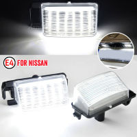 2X รถด้านหลัง LED ใบอนุญาตจำนวนแผ่นโคมไฟสำหรับ Nissan Tiida Livina Versa สำหรับ Infiniti Nissan Skyline V36 G35 G37 350Z