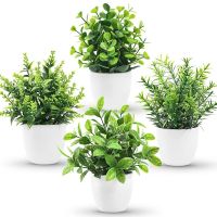 【CC】 Planta Artificial bonsái verde falsa hoja de eucalipto adornos en maceta plantas artificiales para dormitorio interior decoración del jardín hogar