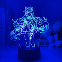 Anime Genshin Impact Keqing 3d Night Lamp for Kids Child Bedroom Decor Nightlight Around the game Gift Night Light table lamp