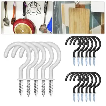 Cheap 20Pcs Screw-in Hooks Hanging Picture Wall Ceiling Curtain Hanger Mug  Coat Hook