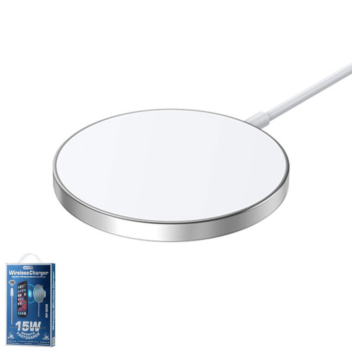 Wireless Charger (RP-W58,Silver) 15W - แท่นชาร์จไร้สาย REMAX