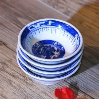 Jingdezhen underglaze blue and white porcelain tableware saucer dipping sauce saucer Chinese household commercial saucer