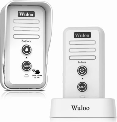 Wuloo Wireless Intercom Doorbell Chime for Home Intercomunicador (1T1 White) … 1T1-White