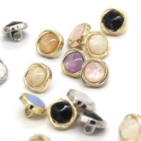 HENGC 11mm Small Shirt Round Gold Metal Buttons For Clothing Chic Blouse Sleeve Dress Cuff Collar Decorations Sewing Accessories Haberdashery