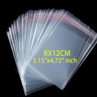 100 Pcs/Lot Self Adhesive Plastic Bag Self Adhesive Seal Bag Clear Resealable Cellophane/Poly Bags 8x12 Transparent OPP Bag