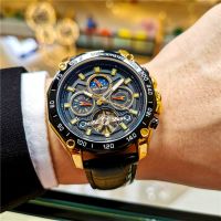 ⌚Reloj Hombre นาฬิกาอัตโนมัตินาฬิกาข้อมือกลไกหนาและหนักนาฬิกานาฬิกาข้อมือโครงกระดูกกีฬา