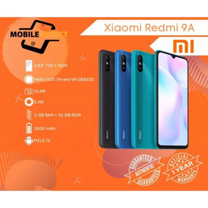 Xiaomi Redmi 9A NTC, 1 year official warranty Lazada PH