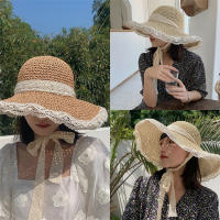 QianXing Shop One size Straw Hat New Seaside Beach Hat Womens Summer Temperament All-match Fashion Sun Hat UV Protection Sunshade Straw Hat