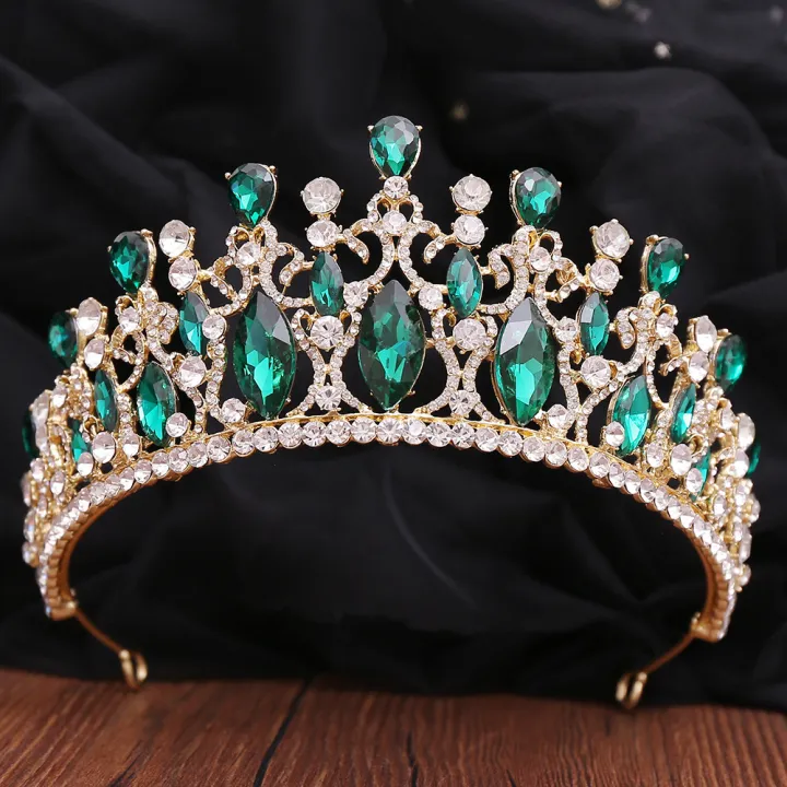 Bridal Baroque Crown with Color-preserving Alloy Rhinestone Headdress ...