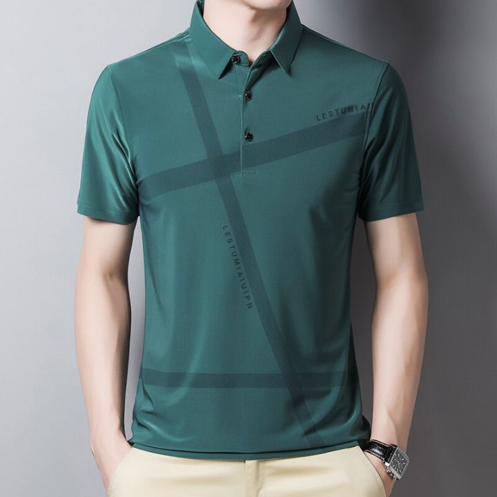 hot11-browon-summer-tee-shirt-men-new-cal-anti-wrinkle-slim-fit-turn-down-collar-tshirt-thin-breatbable-geometric-graphic-t-shirts