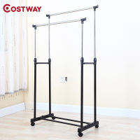 COSTWAY Clothes Hanger Coat Rack Floor Hanger Storage Wardrobe Clothing Drying Racks porte manteau kledingrek perchero de pie