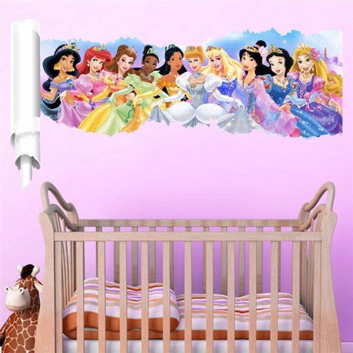 cartoon-princess-girl-wall-stickers-for-kids-rooms-pvc-children-wall-decals-3d-kids-bedroom-living-room-decor-children-gift