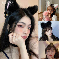 MIAOYA Fashion Jewelry Shop INS ที่คาดผมผ้ากำมะหยี่สีสไตล์ใหม่สำหรับสาว ๆ เครื่องประดับผมรูปหูแมวสำหรับนักเรียน ของขวัญวันวาเลนไทน์